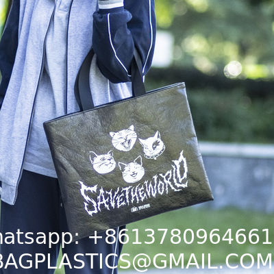 Washable Tyvek Kraft Paper Shopping Bag Print On Demand High Quality Products Accept Customization Dupont Paper Tote Bag Unique Design Suit Your Preferences
