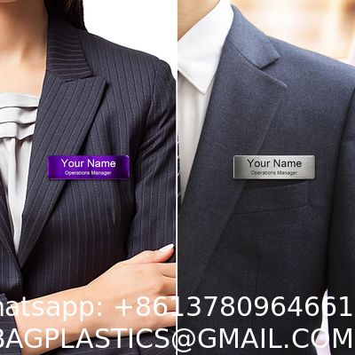 Metal Engraved Name Badge, Custom Name Tag, Personalized Plastic Or Metal ID Name Plate, Solid Brass Name Tag With Magnetic, Pin Or Clutch Back, Military, Police, Fire Department Name Badge ID Pin