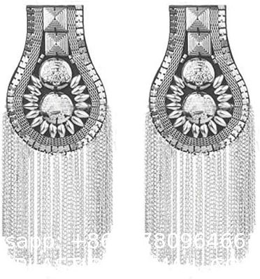 Blazer Shoulder Epaulets Tassel Chain Epaulet Punk Fringe Shoulder Badge Epaulet/Kpop Fringed/Tassel Metal Punk Shoulder Epaulette/Dpikes Brooch