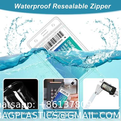 Pack Clear ID Badge Holder With Lanyard Black Lanyards With Vertical Waterproof ID Badge Holder For Office, School, Travel