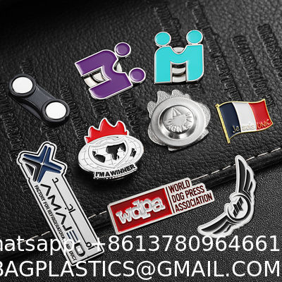 Customized School Badges Magnetic Stainless Steel UV Printed Cartoon Copper Aluminum Baked Varnish Plastic Metal Crafts Metal Pin Corporate School Feats Honor Emblem Badge Zinc Alloy Metal Badge