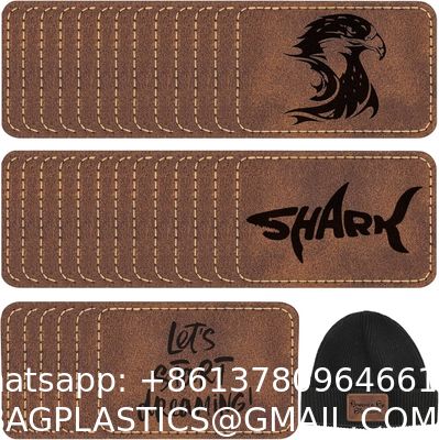 Leatherette Hat Patch With Adhesive, Rectangle Laserable Leatherette Patch, Faux Leather Patches For Hats Custom Fabric Repair Sew Laser Supplies