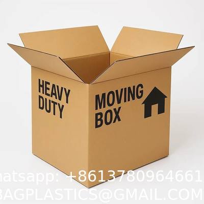 recyclable, sustainable, Custom Heavy Duty Cardboard Moving Boxes Safe Transport With Handles Sturdy Paper Packing Supplies For House/Office