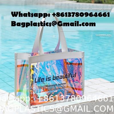 Holographic Makeup Bag Holographic Iridescent Cosmetic Bags With Zipper Travel Iridescent Makeup Bags Portable Holographic Bag Iridescent Holographic Bag For Makeup Tools Organizer