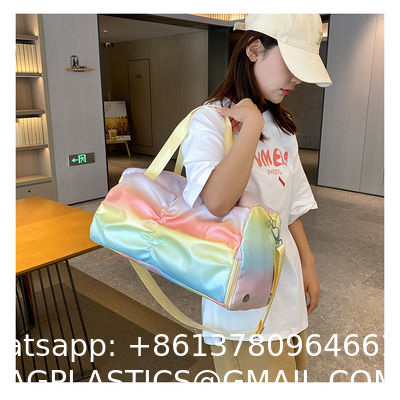 Sports Duffel Travel Bag, Gym Bag With Shoes Compartment,Sports Duffle Bag For Girls,Waterproof Travel Gym Tote Bags For Women,Purple