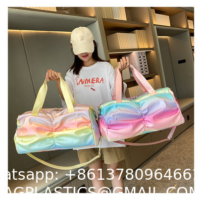 Sports Duffel Travel Bag, Gym Bag With Shoes Compartment,Sports Duffle Bag For Girls,Waterproof Travel Gym Tote Bags For Women,Purple