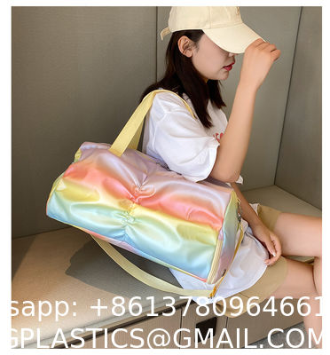 Sports Duffel Travel Bag, Gym Bag With Shoes Compartment,Sports Duffle Bag For Girls,Waterproof Travel Gym Tote Bags For Women,Purple