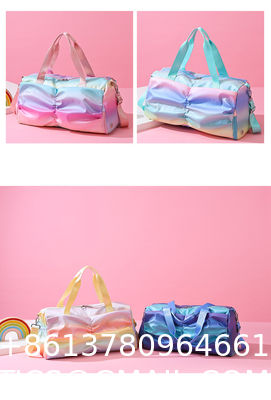 Gym Bag Sports Duffle Bag With Wet Pocket Weekender Overnight Bag With Waterproof Shoe Pouch And Air Hole For Girls Kids Women Travel Foldable Bag