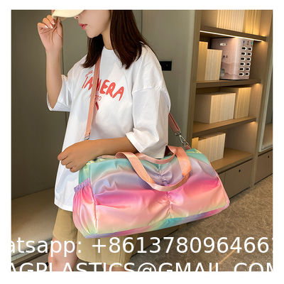 Gym Bag Sports Duffle Bag With Wet Pocket Weekender Overnight Bag With Waterproof Shoe Pouch And Air Hole For Girls Kids Women Travel Foldable Bag