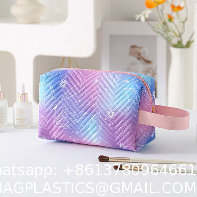 Toiletry Bag Travel Makeup Bag Portable Cosmetic Bag Organizer For Women And Girls Toiletry Bag for Girls, Travel Waterproof Hanging Toiletry Bag for Girls, Galaxy Purple