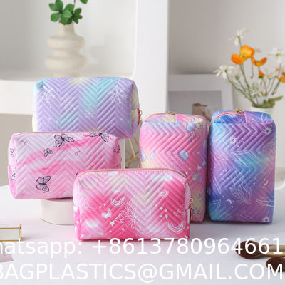 Toiletry Bag Travel Makeup Bag Portable Cosmetic Bag Organizer For Women And Girls Toiletry Bag for Girls, Travel Waterproof Hanging Toiletry Bag for Girls, Galaxy Purple