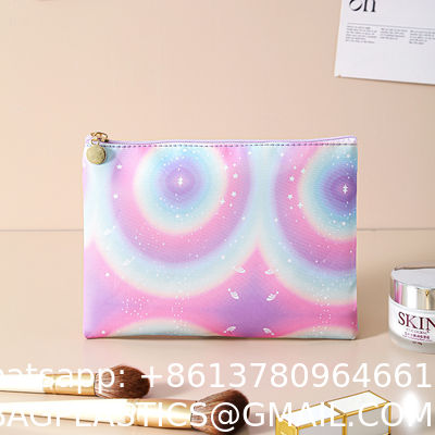 Storage Bag Toiletry Pocket Zippered Pouch Waterproof Cosmetic Bags For Women Holographic Luminous Tote Folding Bags Bucket Long Shoulder Handbags