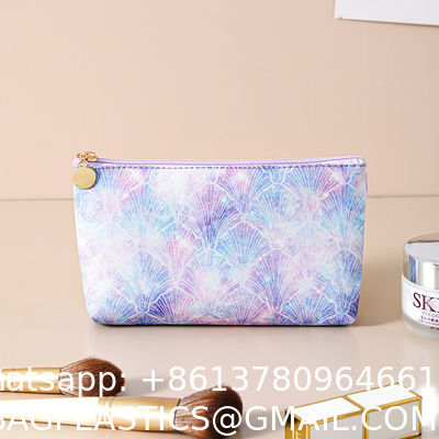 Storage Bag Toiletry Pocket Zippered Pouch Waterproof Cosmetic Bags For Women Holographic Luminous Tote Folding Bags Bucket Long Shoulder Handbags