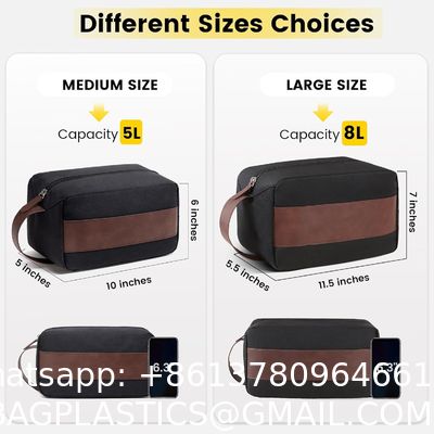 Sustainable Travel Toiletry Bag - Large Toiletry Bag For Men, Water Resistant Skincare Bag, Travel Bag For Toiletries