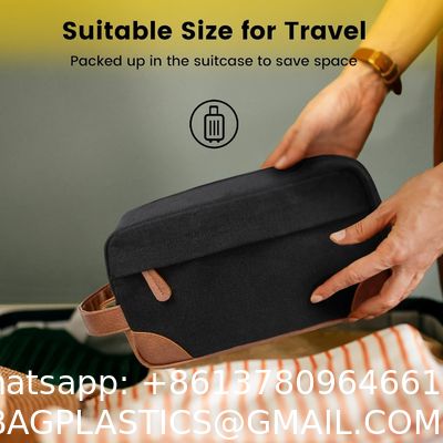 Travel Toiletry Bag For Women And Men, Water-Resistant Shaving Bag For Toiletries Accessories, Foldable Storage Bags With Divider And Handle For Cosmetics Toiletries Brushes Tools