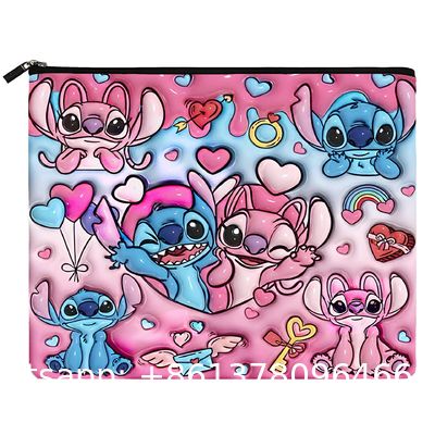 Hot Sell Summer Women New Striped Canvas Clutch Bag Handbag Purse Pouch Bag Ladies Leather Toiletries Bag Stamped Zip Pouch Cosmetic Makeup Clutch Bag for Woman