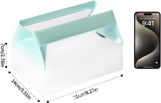 Biodegradable recyclable sustainable Clear Travel Toiletry Bag With Magnetic Closure, Makeup Bag For Women And Men, Cosmetic Bag For Travel