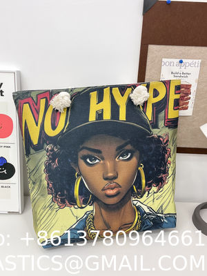 Wholesale Women'S Printed Handbags, Tote Bags, Lightweight Thick Rope Shoulder Bags, Fashionable And Artistic Versatile Beach Bags