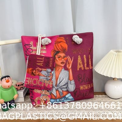 Canvas Tote Bag for Women, Beach Bag, Large Beach Bags Totes Swim Canvas Tote Shoulder Bag Water Resistant Bags For Gym Travel Daily