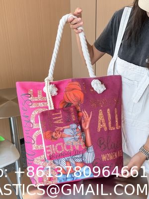 Canvas Tote Bag for Women, Beach Bag, Large Beach Bags Totes Swim Canvas Tote Shoulder Bag Water Resistant Bags For Gym Travel Daily