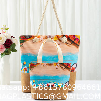 New Fashion Canvas Beach Bag Women'S Shoulder Bag Simple Tote Bag Large Capacity Shoulder Handbag Purchase