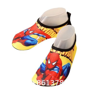 New Children'S Beach Shoes With Cartoon Soft Soles And Non-Slip Printing, Outdoor Wading And Creek Tracing Shoes, Indoor Socks And Shoe Covers