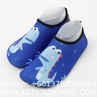 New Children'S Beach Shoes With Cartoon Soft Soles And Non-Slip Printing, Outdoor Wading And Creek Tracing Shoes, Indoor Socks And Shoe Covers
