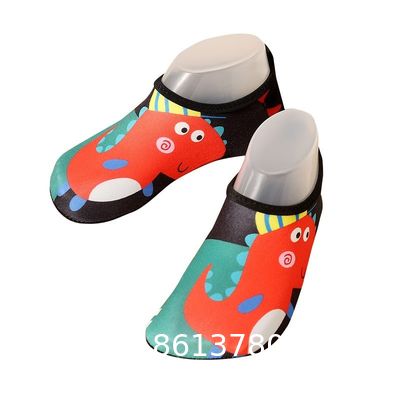 New Children'S Beach Shoes With Cartoon Soft Soles And Non-Slip Printing, Outdoor Wading And Creek Tracing Shoes, Indoor Socks And Shoe Covers