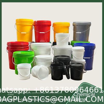 Gallon Bucket With Lid And Handle, Large Plastic Storage Paint Pail Brine, Fermenting For Beer, Wine Or Any Other Fermented Beverage Liter Round Plastic Bucket Thickened and Covered for Paint Engine