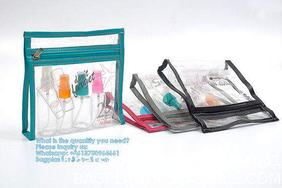 Zipper Pouch Bags, Clear Waterproof Document Bag, Assorted Color File Pockets, Large Capacity Plastic File Jackets, Multipurpose For Travel School Office And Home