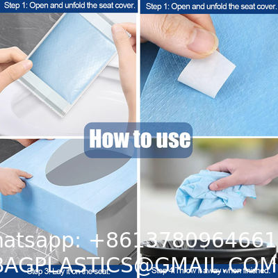 Toilet Seat Covers Disposable 16x24 Inch XL Portable Toilet Liners Travel Seat Cover For Outdoors,Hotel, Hospital, Travel, Public Toilet Seat Cover
