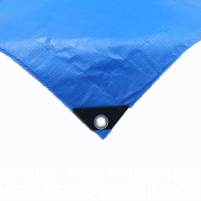 Manufacturer PE Tarpaulin Cover Waterproof Outdoor Plastic Fish Pond Fabric Hay Cover Plain PE Tarpaulin For Car Use Heavy Duty Tarp 8x10FT,5 Mil-Multipurpose Waterproof Poly Tarpaulin with Reinforced