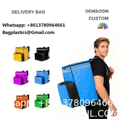 Large Grocery Storage Fast Food Free Delivery Thermal Distribution Motorcycle Food Delivery Bag Bike Boxes Takeaway Rider Food Waterproof Thicken Outdoor Backpack Food Delivery Insulated Pizza Bag