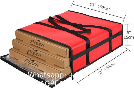 Reusable Hot Food Delivery Grocery Bag Insulated Food Thermal Pizza Shopping Bag Insulated Cooler Tote Bag Insulated Square Cooler with Logo Fresh Pizza Food Delivery Handle Wholesale Wine Cooler Bag