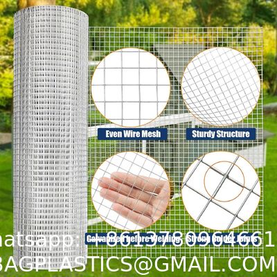 Hardware Cloth Chicken Wire Fencing Hot-Dipped Galvanized Welded Chicken Wire Mesh Roll Metal Fence For Poultry Cage Home Improvement Projects