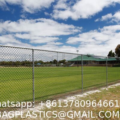 Wire 9 Gauge Green Vinyl Coated Galvanized Steel Chain Link Fence Fabric, Diamond Mesh Size 2-3/8 Inch, Galvanized Fencing Wire Roll For Garden And Animals Enclosure