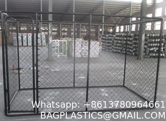Outdoor Dog Enclosure Heavy Duty Dog Kennel House Mesh Dog Big Cage Pet Kennel Steel Fence with Secure Lock High Quality Dog Cage Dog Cages Metal Kennels