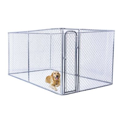 Outdoor Dog Enclosure Heavy Duty Dog Kennel House Mesh Dog Big Cage Pet Kennel Steel Fence with Secure Lock High Quality Dog Cage Dog Cages Metal Kennels