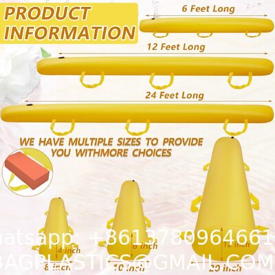 Flood Barriers For Home Reusable Flood Prevention Barriers Water Barrier For Flooding PVC Flood Bags Sandbag Alternative PVC Water Diversion Tubes With Fixed Handle (6 Ft X 20 In X 12 In)