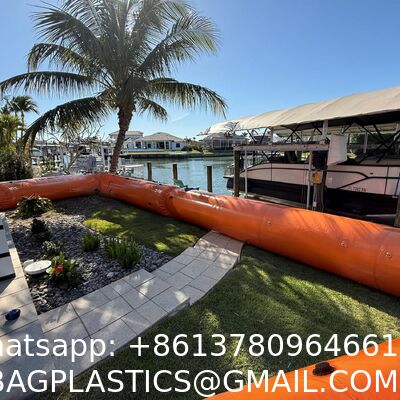 Flood Barriers For Home Reusable Flood Prevention Barriers Water Barrier For Flooding PVC Flood Bags Sandbag Alternative PVC Water Diversion Tubes With Fixed Handle (6 Ft X 20 In X 12 In)