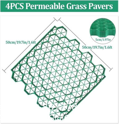 Permeable Grass Pavers Grid Flat-Interlocked,HDPE Plastic Shed Base For Landscaping And Soil Reinforcement In Parking Lots,RV And Boat Storage Pads,Driveways (8 Pieces/22 Sq.Ft.) (Green)
