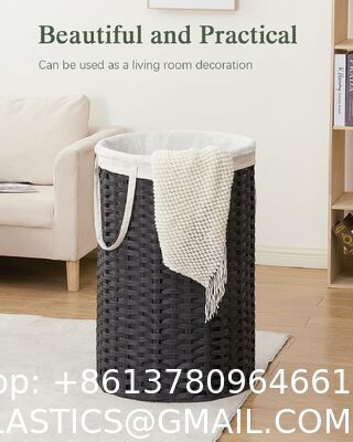 Large Laundry Hamper Laundry Basket Round Handwoven Wicker Laundry Baskets Rattan Laundry Basket With Removable Bag Handles 2 Mesh Bags For Living Room Bedroom Natural