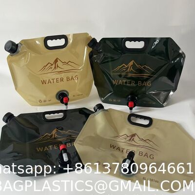 water bag water container water pouch water jug water pack Outdoor Water Bag with Faucet, Random Color 8 L(281 oz) Thick PE Folding Camping Water Bag for Outdoors