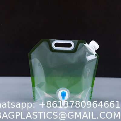 Water Storage bag Hydration Reservoir Factory 5L 10L 20L Collapsible Kangen Water Carrier Custom Logo Expandable Pouch Storage Foldable Spout Pouch With Plastic Bag