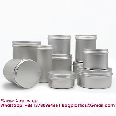 Ounce Round Empty Metal Tins With Hollow Lids Refillable Spice Containers For Aromatherapy Air Freshener Candles Travel Storage Customizable Logo Printed Tin Box for Soap/Cream Aluminum Makeup