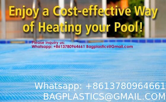 Solar In-Ground Pool Cover Winter Swimming Pool Bubble Cover Pool Cover Solar Cover with Roller Thermostatic Pool Plastic Pool Covers Lightfast Solar Resistant Polycarbonate Swimming Pool Cover