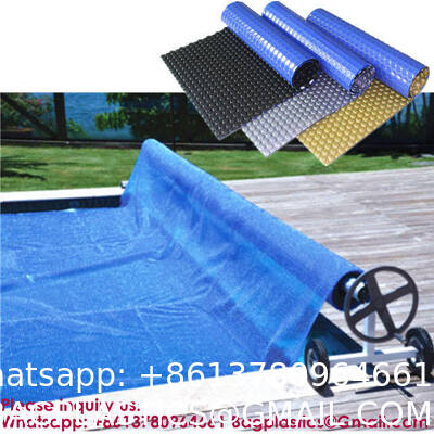600um Hot Tub Blanket Covers Solar Pool Cover For Swimming Pool Solar Cover Wholesale Custom Shape Color Safety Foam Electric Motor Automatic Solar Heating Bubble Swimming Pool Cover