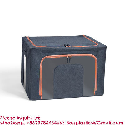 Large Storage Bags, Pack Clothes Storage Bins Foldable Closet Organizers Storage Containers With Reinforced Handle For Clothing, Blanket, Comforters, Bed Sheets, Pillows And Toys