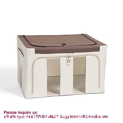 Square Large Space-Saving Linen Cube Foldable Fabric Clothing Storage Drawers Large Capacity Foldable Storage Organizer Fabric Home Storage Box For Clothes Quilt Blanket Wardrobe Clothing Organizer