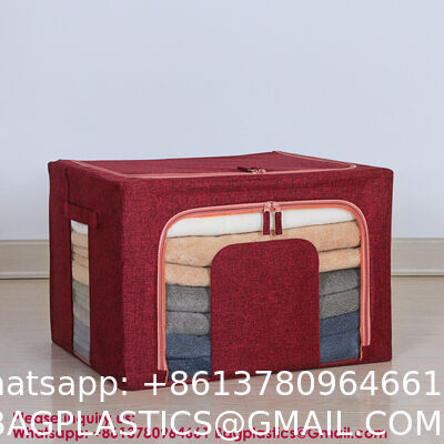 Square Large Space-Saving Linen Cube Foldable Fabric Clothing Storage Drawers Large Capacity Foldable Storage Organizer Fabric Home Storage Box For Clothes Quilt Blanket Wardrobe Clothing Organizer